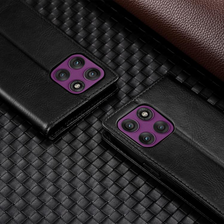 For Motorola Edge 60 Pro TTUDRCH RFID Retro Texture Magnetic Leather Phone Case