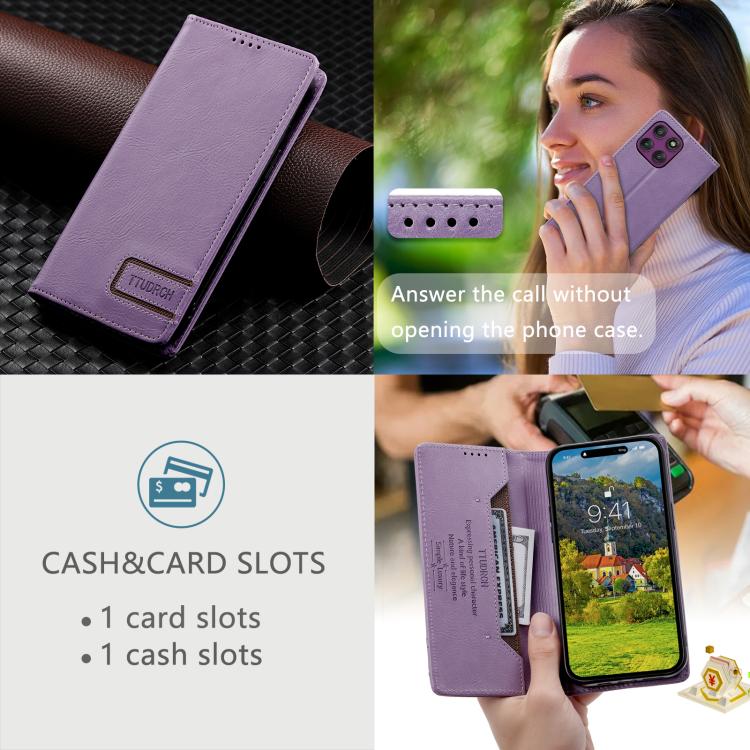 For Motorola Edge 60 Pro TTUDRCH RFID Retro Texture Magnetic Leather Phone Case