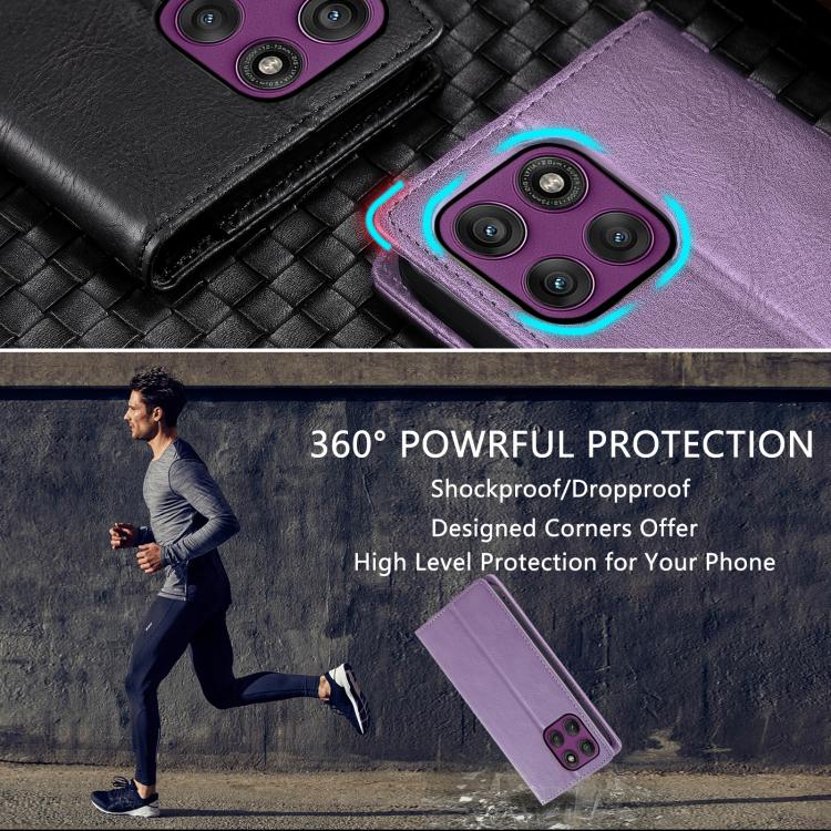 For Motorola Edge 60 Pro TTUDRCH RFID Retro Texture Magnetic Leather Phone Case