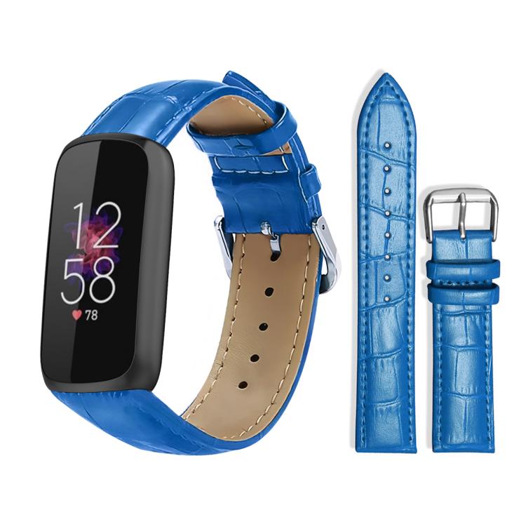 For Fitbit Luxe / Special Edition 12mm xDfind Bamboo Texture Pin Buckle Leather Watch Band