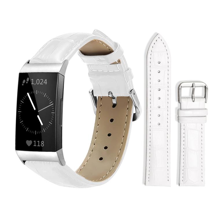 For Fitbit Charge 4 / 3 18mm xDfind Bamboo Texture Pin Buckle Leather Watch Band