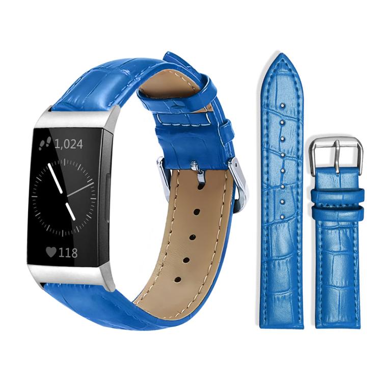 For Fitbit Charge 4 / 3 18mm xDfind Bamboo Texture Pin Buckle Leather Watch Band
