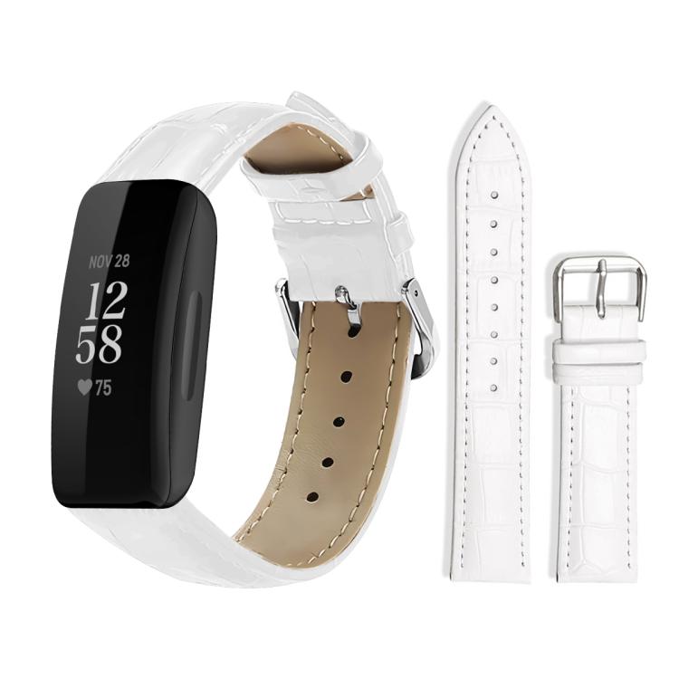 For Fitbit Inspire 2 / Ace 3 14mm xDfind Bamboo Texture Pin Buckle Leather Watch Band