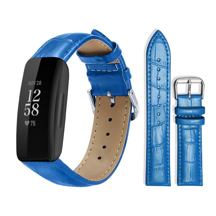 For Fitbit Inspire 2 / Ace 3 14mm xDfind Bamboo Texture Pin Buckle Leather Watch Band