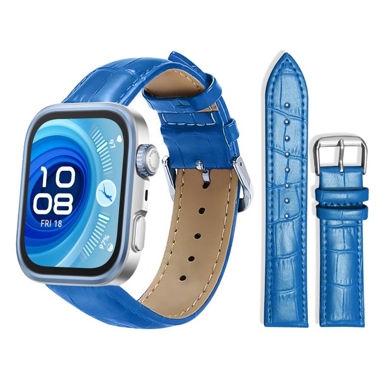 For Huawei Watch Fit 5 / Fit 5 Pro 20mm xDfind Bamboo Texture Pin Buckle Leather Watch Band