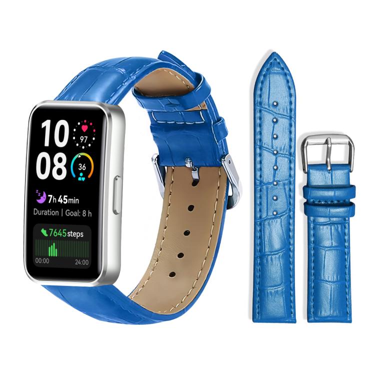 For Huawei Band 10 / 9 / 8 14mm xDfind Bamboo Texture Pin Buckle Leather Watch Band