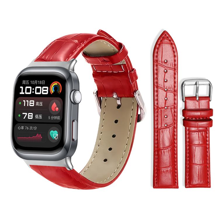 For Huawei Watch D2 22mm xDfind Bamboo Texture Pin Buckle Leather Watch Band