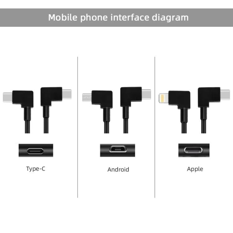 BRDRC Data Cable for DJI Mavic Air 2 / Air 2S / Mini 2, Type:30cm Type-C to Android
