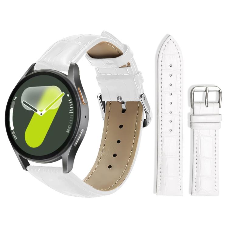 For Samsung Galaxy Watch7 / FE / 6 / 5 / 4 20mm xDfind Bamboo Texture Pin Buckle Leather Watch Band