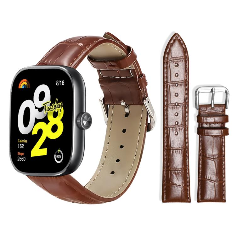 For Xiaomi Band 10 Pro / 9 Pro / Redmi Watch 6 xDfind Bamboo Texture Pin Buckle Leather Watch Band