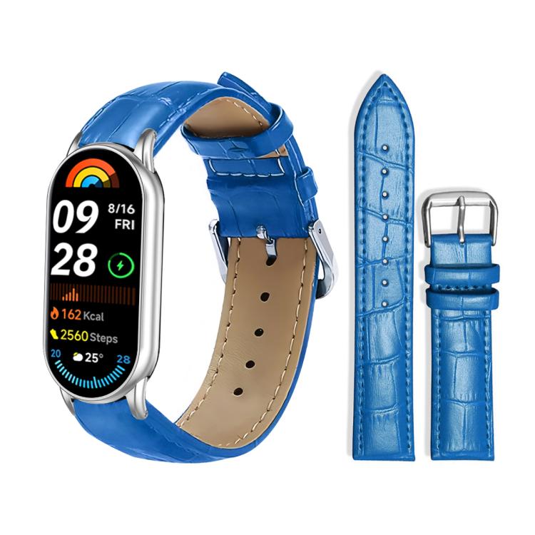 For Xiaomi Smart Band 10 / 9 / 8 / NFC 14mm xDfind Bamboo Texture Pin Buckle Leather Watch Band