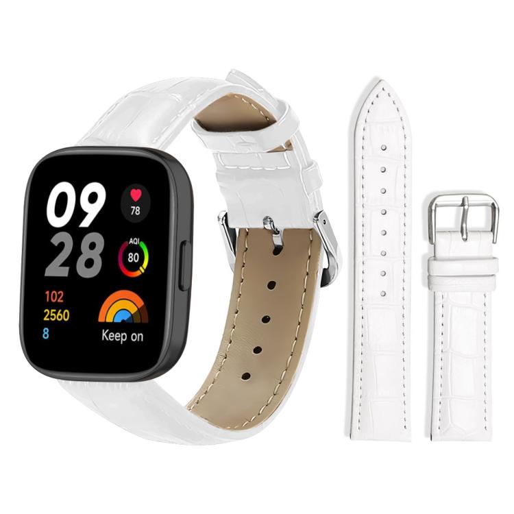 For Redmi Watch 3 20mm xDfind Bamboo Texture Pin Buckle Leather Watch Band