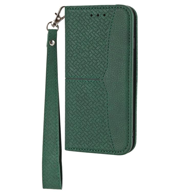 For Samsung Galaxy A07 4G / A06 4G Woven Texture Stitching Magnetic Leather Phone Case