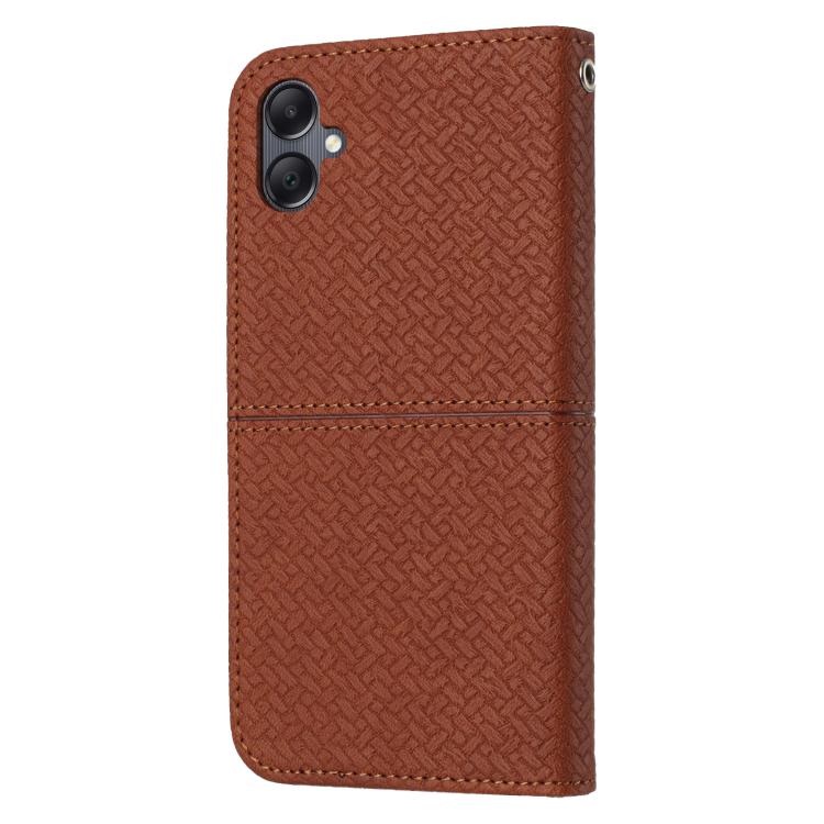 For Samsung Galaxy A07 4G / A06 4G Woven Texture Stitching Magnetic Leather Phone Case