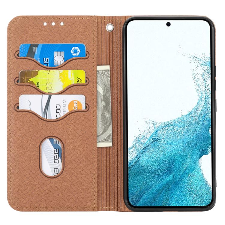For Samsung Galaxy A17 5G / A26 5G Woven Texture Stitching Magnetic Leather Phone Case