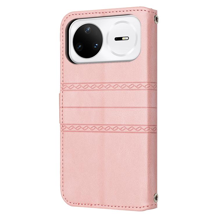 For Huawei nova 15 Pro Embossed Stripes Skin Feel Leather Phone Case