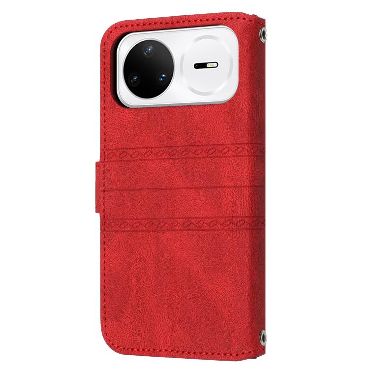 For Huawei nova 15 Pro Embossed Stripes Skin Feel Leather Phone Case
