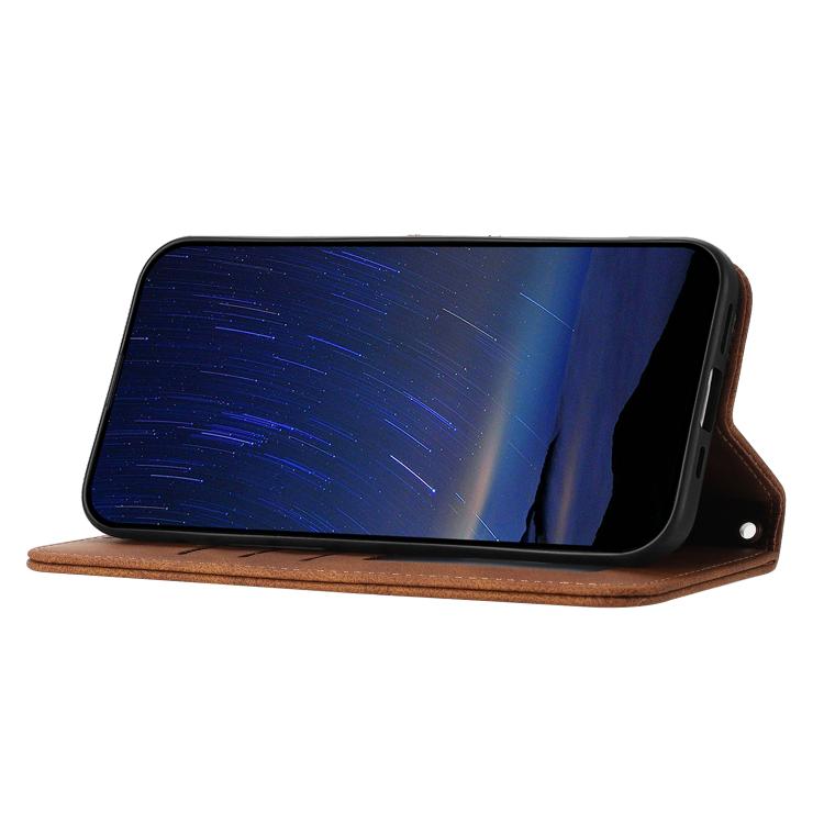 For Huawei nova 15 Pro Embossed Stripes Skin Feel Leather Phone Case