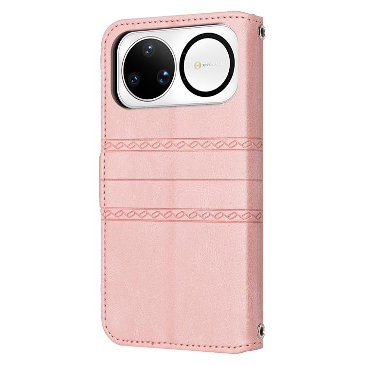 For Huawei nova 15 Ultra Embossed Stripes Skin Feel Leather Phone Case