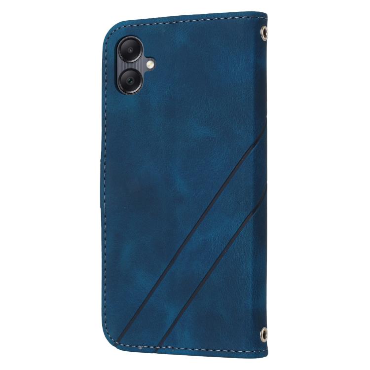 For Samsung Galaxy A07 4G / A06 4G Embossed Line Leather Phone Case with Lanyard