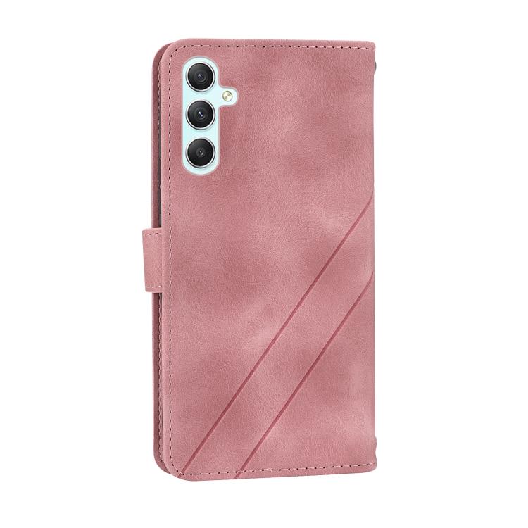 For Samsung Galaxy A17 5G / A26 5G Embossed Line Leather Phone Case with Lanyard