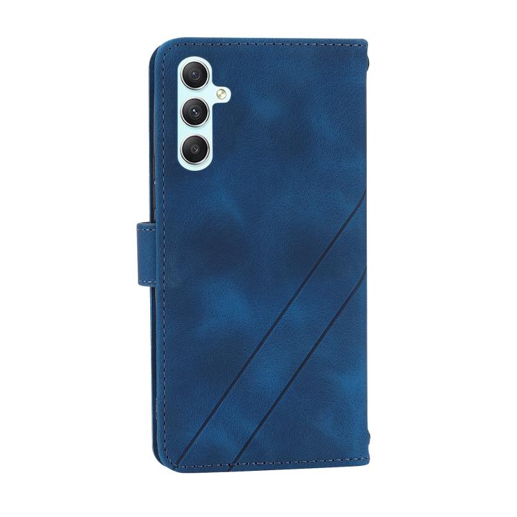 For Samsung Galaxy A17 5G / A26 5G Embossed Line Leather Phone Case with Lanyard