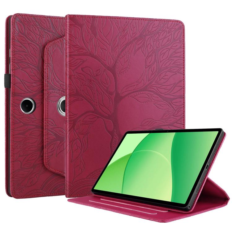 For OPPO Pad SE Tree Life Embossed Rotation Leather Tablet Case