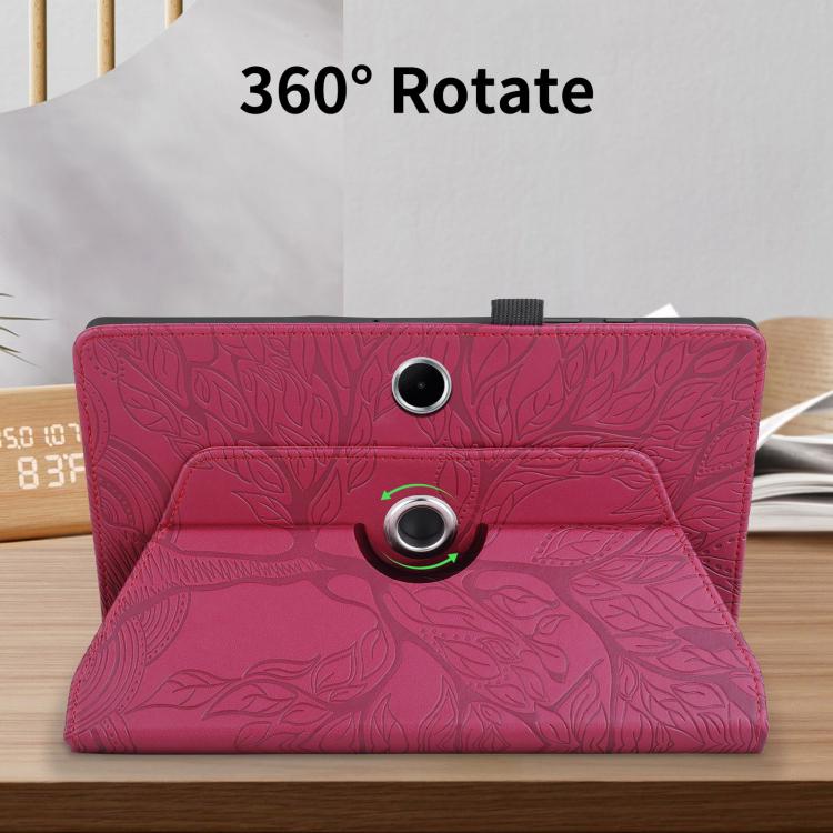 For OPPO Pad SE Tree Life Embossed Rotation Leather Tablet Case