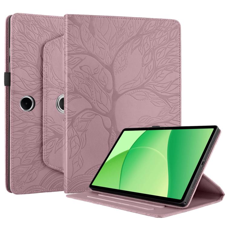For OPPO Pad SE Tree Life Embossed Rotation Leather Tablet Case