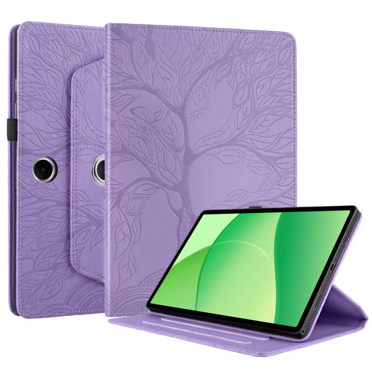 For OPPO Pad SE Tree Life Embossed Rotation Leather Tablet Case