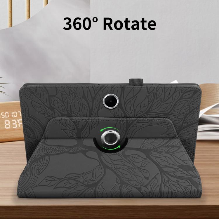 For OPPO Pad SE Tree Life Embossed Rotation Leather Tablet Case