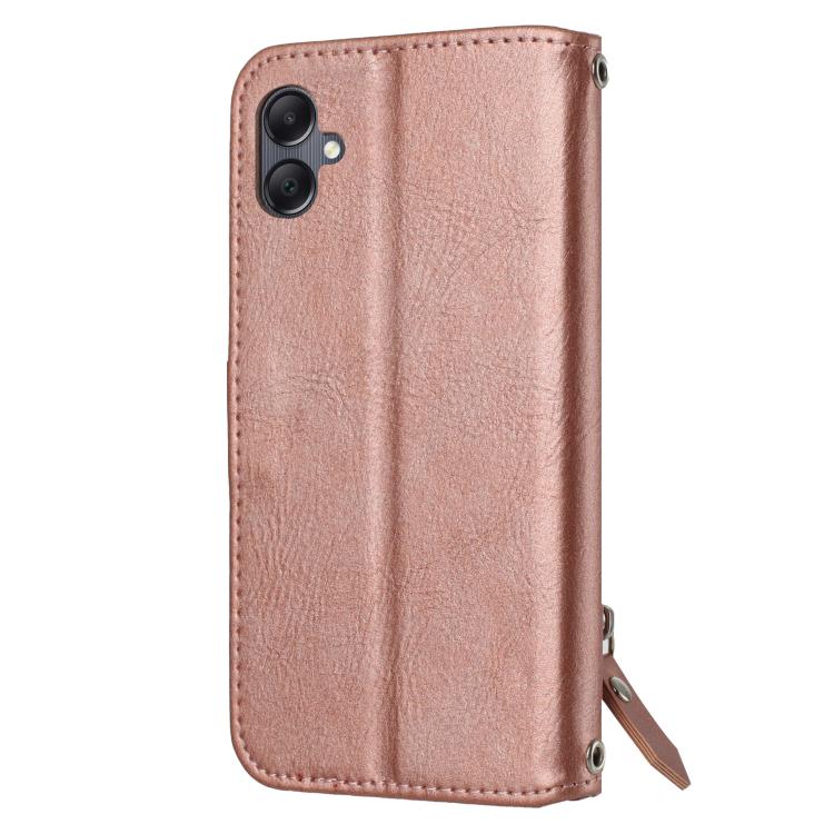 For Samsung Galaxy A07 4G / A06 4G Oil Skin Zipper Wallet Leather Phone Case