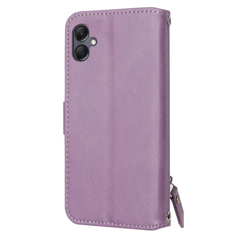 For Samsung Galaxy A07 4G / A06 4G Oil Skin Zipper Wallet Leather Phone Case