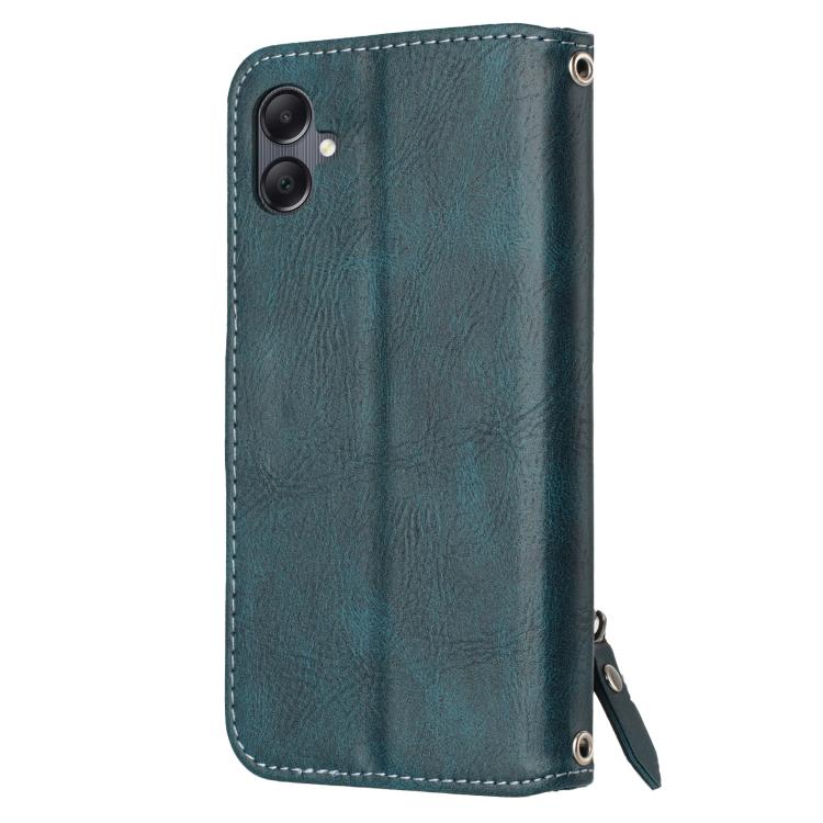 For Samsung Galaxy A07 4G / A06 4G Oil Skin Zipper Wallet Leather Phone Case