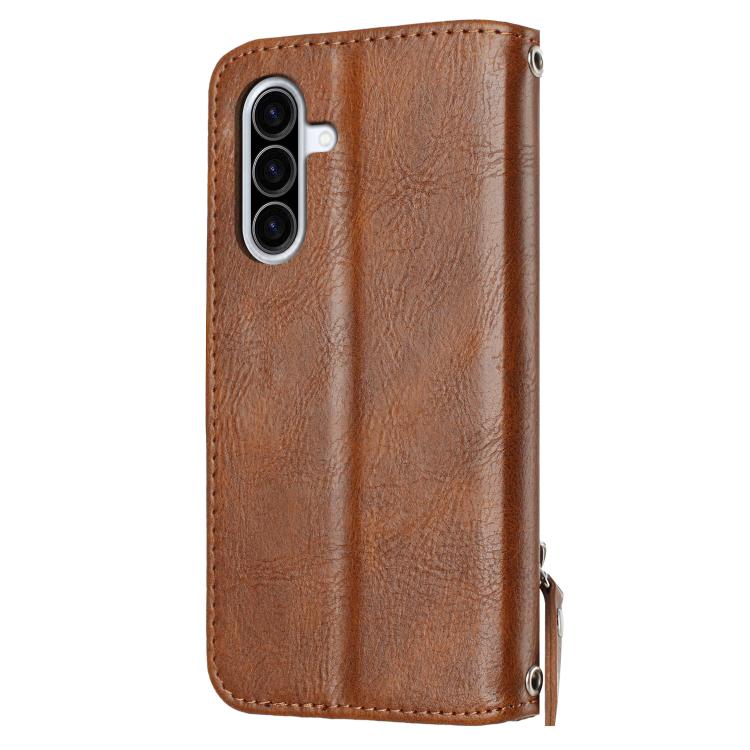 For Samsung Galaxy A17 5G / A26 5G Oil Skin Zipper Wallet Leather Phone Case