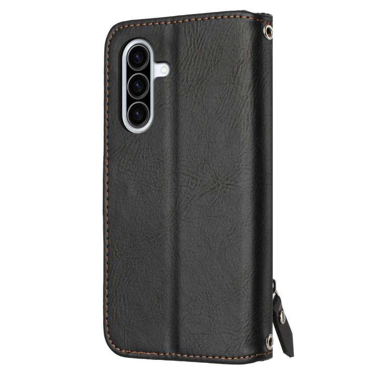For Samsung Galaxy A17 5G / A26 5G Oil Skin Zipper Wallet Leather Phone Case