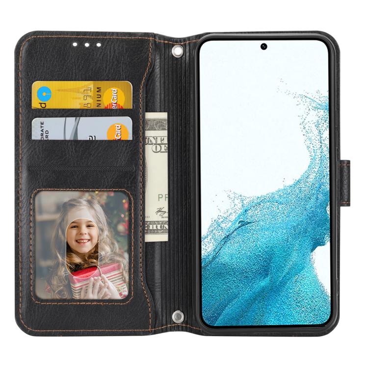 For Samsung Galaxy A57 5G Oil Skin Zipper Wallet Leather Phone Case