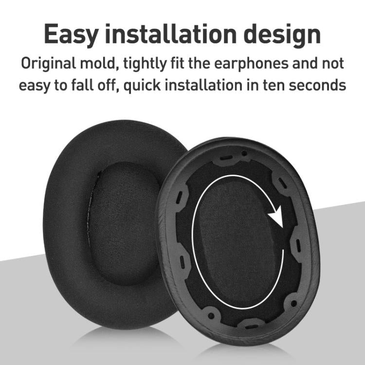 2pcs Ice Silk Cloth Earphone Replacement Earpads Pads For Sony INZONE H3 - Black