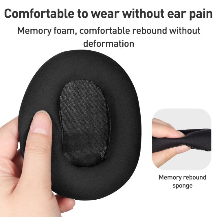 2pcs Ice Silk Cloth Earphone Replacement Earpads Pads For Sony INZONE H3 - Black