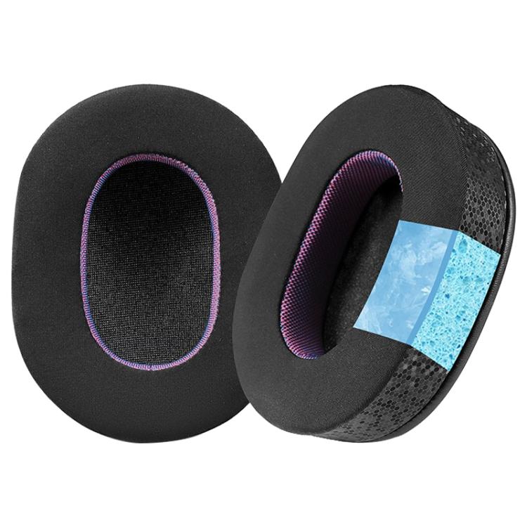 2pcs Magic Ice Skin Earphone Replacement Earpads Pads For Sony INZONE H9 / H7 / WH-G900N - Black Purple