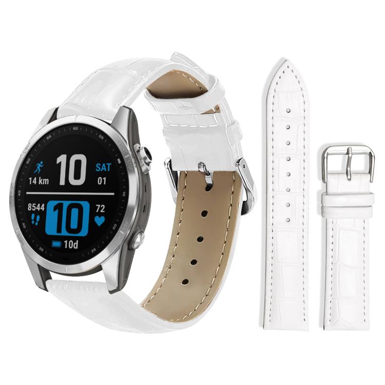 For Garmin Fenix 8/7S/6S/5S 20mm 18mm xDfind Bamboo Texture Pin Buckle Leather Watch Band