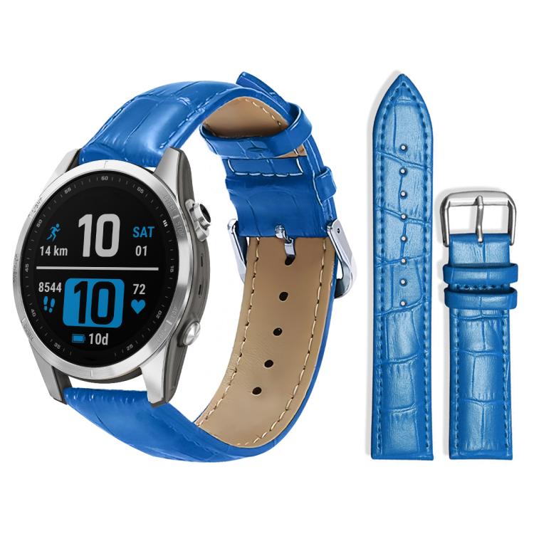 For Garmin Fenix 8/7S/6S/5S 20mm 18mm xDfind Bamboo Texture Pin Buckle Leather Watch Band