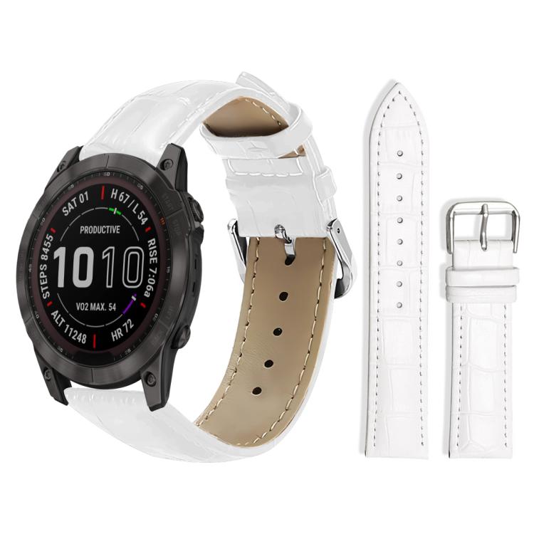 For Garmin Fenix 8/7X/6X/5X 26mm 22mm xDfind Bamboo Texture Pin Buckle Leather Watch Band