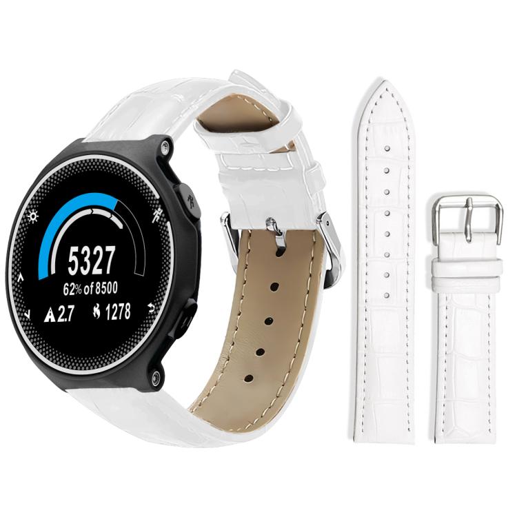 For Garmin Forerunner 220/735/735XT/230/235 20mm xDfind Bamboo Texture Pin Buckle Leather Watch Band