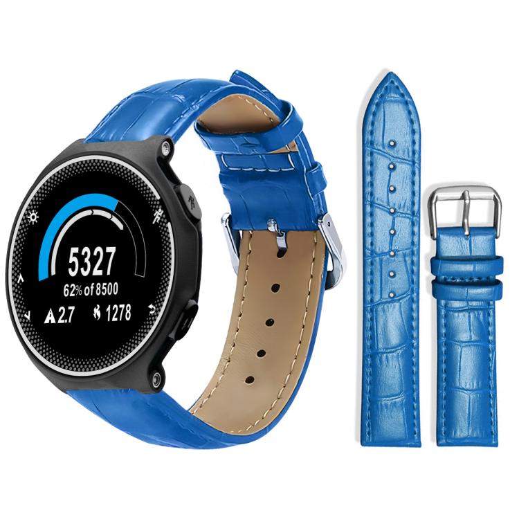 For Garmin Forerunner 220/735/735XT/230/235 20mm xDfind Bamboo Texture Pin Buckle Leather Watch Band
