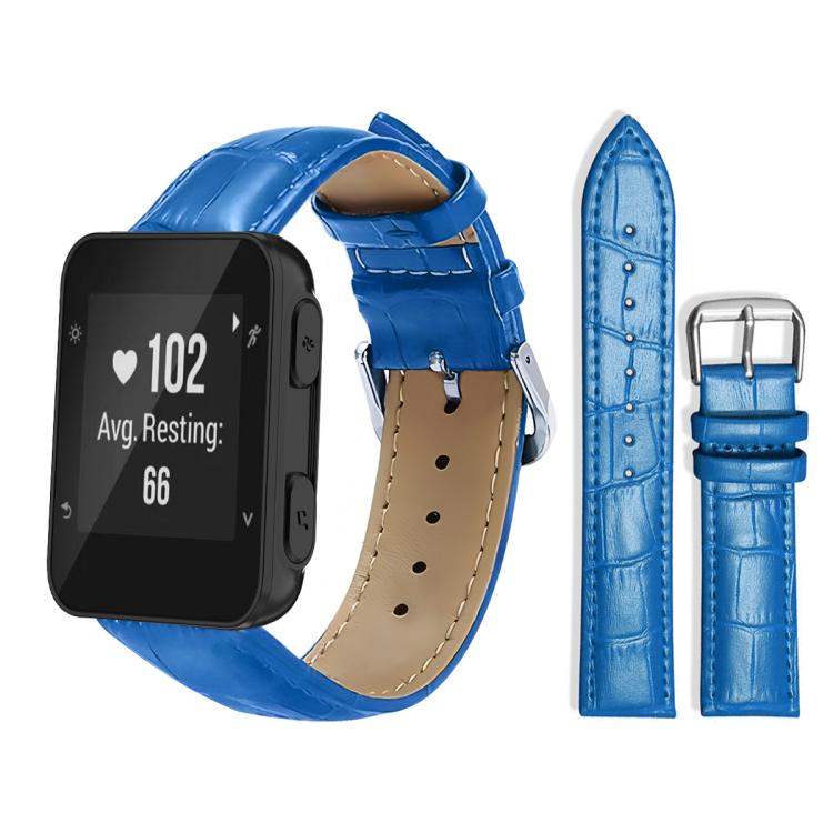 For Garmin Forerunner 35/30/35j 20mm xDfind Bamboo Texture Pin Buckle Leather Watch Band