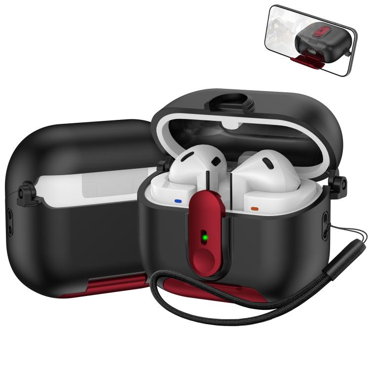 For Samsung Galaxy Buds3 / Buds3 Pro One-piece Holder Wireless Earphones Case with Lanyard
