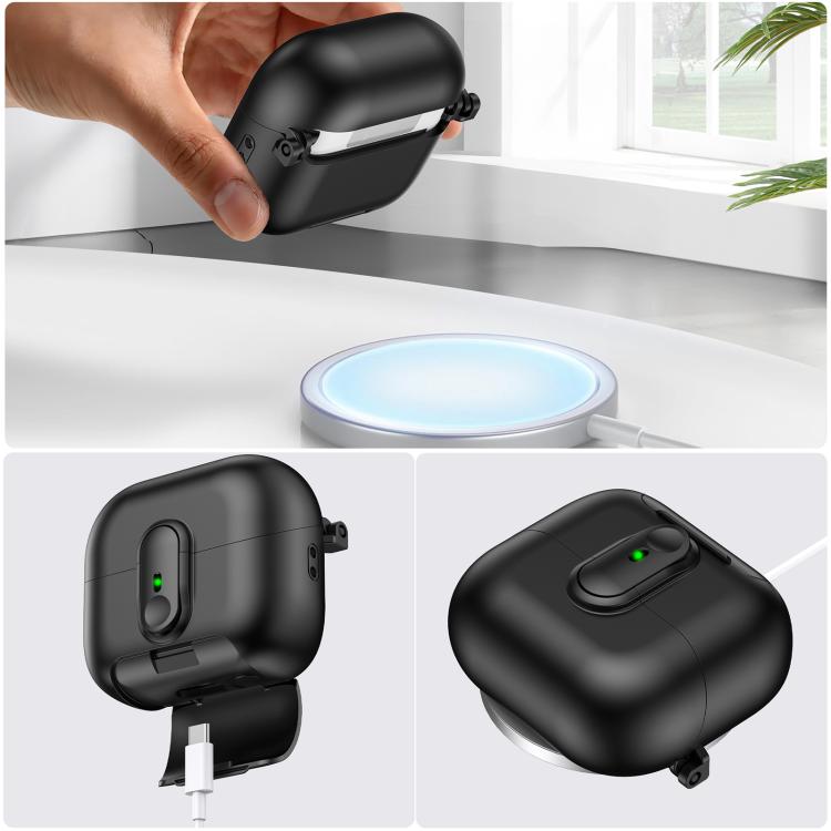 For Samsung Galaxy Buds3 / Buds3 Pro One-piece Holder Wireless Earphones Case with Lanyard