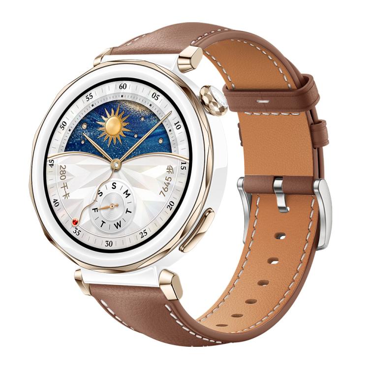 22mm For Huawei Watch GT5/GT5 Pro/4/4 Pro xDfind Flat Head Black Shark Fine Grain Leather Watch Band