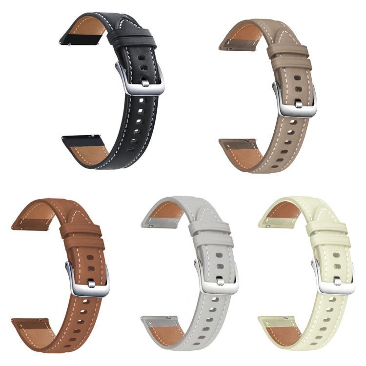 22mm For Huawei Watch GT5/GT5 Pro/4/4 Pro xDfind Flat Head Black Shark Fine Grain Leather Watch Band